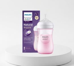 Avent Natural Pp Pink Bottle 9Oz